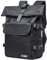MATE ELAN Rolltop Rucksack 21L,Großer Rucksack Wasserdichter,Reiserucksack Canvas Damen Herren,Laptop-Rucksack 17,3 Zoll,Schulrucksack Teenager,Backpack Schwarz für Business,Reise,Sport