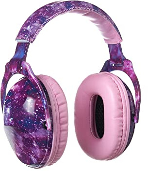 PROTEAR SNR 28 dB Kids Ear Protection Ear Muffs,Ideal Hearing Protectors for Noise Sensitivity Children under Fireworks,Travel, Sports Events and Noisy Surroundings(Pink Purple Nebula)