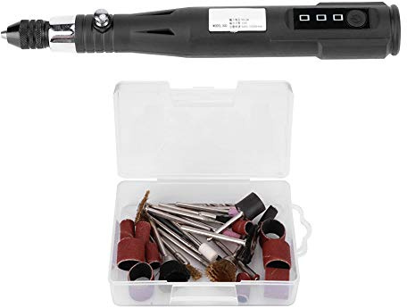 MasYosh Mini Taladro Eléctrico, Herramienta Multifuncional de Mandril Universal con Ajuste de Velocidad de 3 Niveles, para Grabado de Bricolaje, Pulido, Corte de Perforación