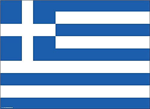 Tischsets | Platzsets aus Premium Papier - Griechenland Flagge - 10 Stück - hochwertige Tischdekoration 44 x 32 cm ideale Dekoration für griechische Partys oder Mottoabende