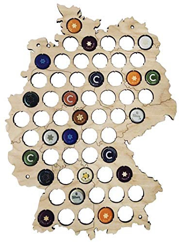 Granatan Kronkorken Karte I Kronkorkensammler I Geburtstagsgeschenke für Männer I Bierkarte aus Holz