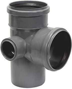 HT Rohr Doppelabzweig DN 110/50/110/90° Bogen Doppelverbindung Verzweigung Formstück (DN 110/50/110/90° LINKS)