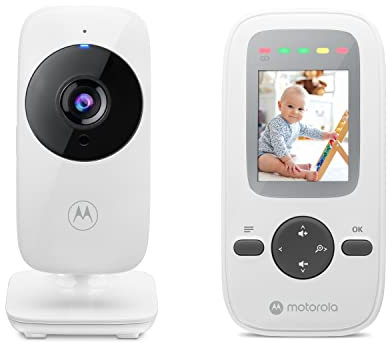 Motorola Nursery VM481 - Video Baby Monitor with Portable Parent Unit, High Sensitivity Microphone, Infrared Night Vision, Digital Zoom, Silver (VM 481)