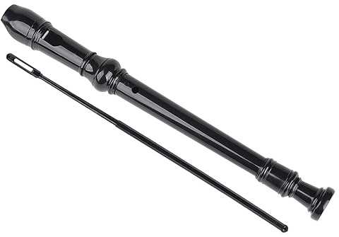 skola blockflöjt Sopranblockflöjt Flöjt Instrument Musik Sopranblockflöjt 8 Hål ABS (Color : Black)