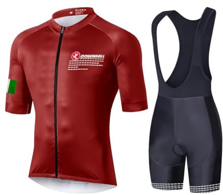 UGLY FROG Herren Radtrikot Set Kurzarm Trikot und Radhose Atmungsaktiv und Schnell Trockend Rennrad