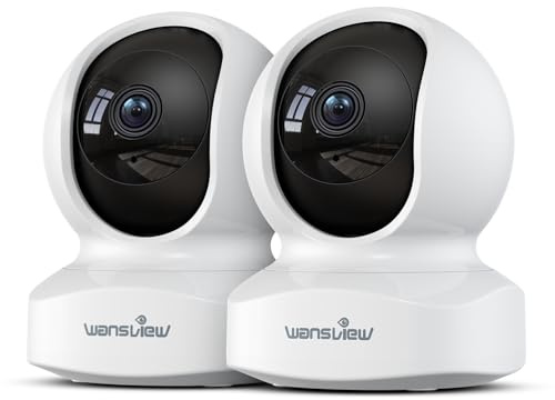 wansview Camara Vigilancia WiFi Interior - 2K Camaras Vigilancia Domicilio WiFi 360° para Perros, Seguimiento del Movimiento, Detección de Humano, Grabación Continua, Audio Bidireccional