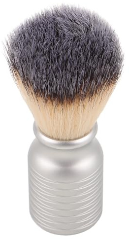 Alipis Pennello da barba sintetico per uomo, morbida schiuma cremosa, pennello da barba ad asciugatura rapida per la rasatura quotidiana a umido, con impugnatura ergonomica antiscivolo, strumento da