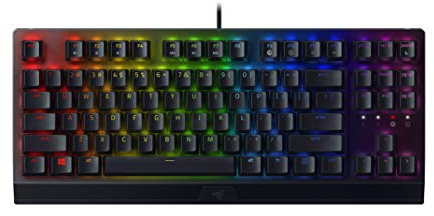 Razer BlackWidow V3 Tenkeyless (Yellow Switch) - Compact Mechanical Gaming Keyboard (Silent Mechanical Switches, Compact Form Factor, Fully Programmable Keys) US Layout | Black