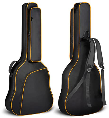 CAHAYA Gitarrentasche Akustikgitarre Taschen Gigbag mit notenständertasche 12 mm Gepolsterte wasserdichte Guitar Bag, geeignet für 43 44 Zoll Jumbo Gitarren CY0285