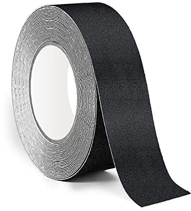 XFXIA Nastro di Sicurezza Antiscivolo 2,5 cm x 20 m Nastro Antiscivolo Alta trazione strisce antiscivolo per Scale Esterne Interne, Antiscivolo Scale Nero