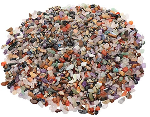 NKlaus 300g Africa Mix pequeños cantos rodados 5-10mm piedras preciosas naturales piedras preciosas deco forma natural 12949