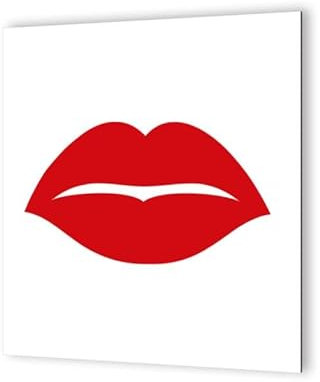 DECOHO - Pictogramme WC Vestiaire Femmes - Panneau Dibond Aluminium - Rouge - 20x20 cm, 3 mm épaisseur, Fixation multiple - Rouge