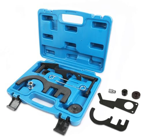 MOTOCOCHE 9tlg Motor Nockenwellenverriegelung Werkzeugsatz Steuerzeiten Einstellwerkzeug Set Kompatibel mit BMW N47 N47S N57 N57S, X1, X3, X5, X6 Steuerkette Werkzeug Motor Einstellwerkzeug