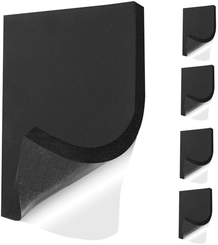 Self Adhesive Foam Sheets, 100mm(W) x12mm(T) x0.1m(L) Closed Cell Foam Neoprene Sheets, Weather Stripping for Furniture Protecting, Non-Slip, Gap Filling, Sound Insulation