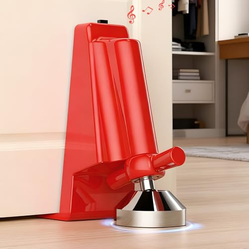 Fermaporta di sicurezza, serratura portatile per porta antifurto da viaggio, per la sicurezza domestica e la protezione personale (dispositivo di allarme integrato)