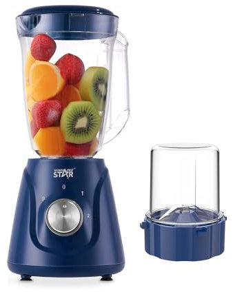 Emirate WINNINGSTAR 2-in-1 Blender & Grinder, 1.8L, 300W Copper Motor, 2-Speed + Pulse, Stainless Steel Blades, PC & PS Cup with PP Base, Smoothie Maker & Food Processor