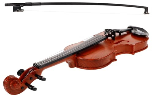 MAJORMENCH 1Ensemble Jouet de Violon Simulé pour Garçon Fille Instrument Musical Plastique Décoration Miniature et Éducatif pour Intérêt Musical