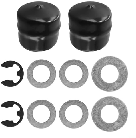 9040H Kit de accesorios de buje de rueda delantera para equipo de césped Craftsman incluyendo arandelas de empuje de cubierta de eje y clips E para dos cubos