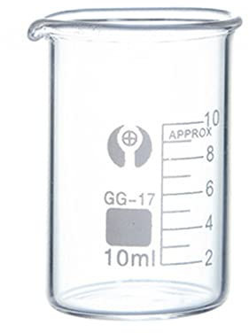 Kcopo Transparente Messbecher 10ml Mini Messbecher Labor Messbecher Set Glas Messbecher Messzylinder Laborglas Messbecher Werkzeug 2 Stück