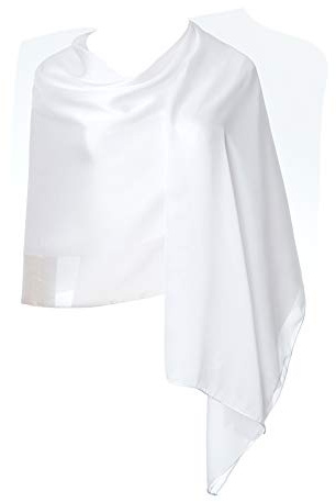 CYZLANN Women's Scarves 100% Silk Long Lightweight Scarfs for women(off white)