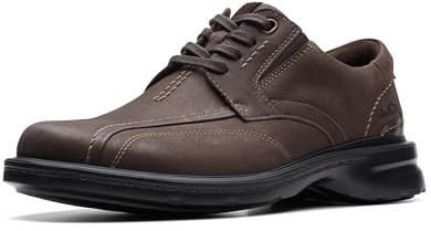 Clarks Gessler Lace Oxford para Hombre, Cuero Marrón Oscuro, 10 Wide