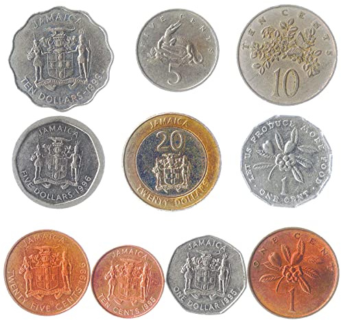 Hobby of Kings Jamaica 10 Mixed Coins | Cents | Dollars | Queen Elizabeth II | Since 1969