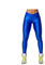 Hupplle Damen 80er Jahre Neon Glänzende Leggings Hohe Taille Dehnbar Spandex Skinny Pants Buttery Soft Yoga Workout Strumpfhose, Blau, Groß
