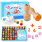 MeCids Wooden Alphabet Number Stamp for Kids - Educational Learning Toy Stamp for Playdough with 26 Letters, Numbers 0-9, Flashcards - ABC Spelling and Math Learning Toddler Ideal Back to School Gift