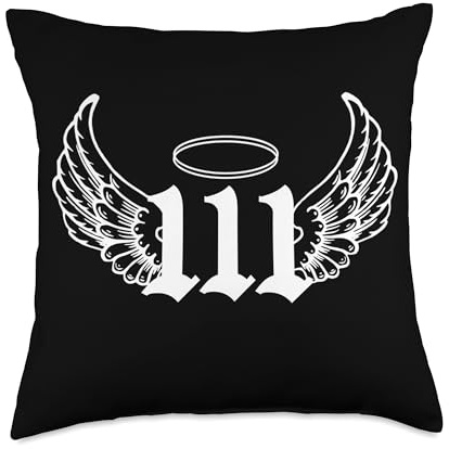 111 Angel Number Throw Pillow