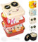 Tapvai Sprifityy Fiambrera para niños, caja bento para niños, fiambrera con compartimento bento y tenedor, materiales seguros y sin BPA, duradera y a prueba de fugas, apta para lavavajillas (estilo