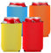 4 enfriadores de latas en blanco, fundas para botellas de cerveza, fundas aislantes estándar para bebidas, cervezas, latas, botellas, 4.92 x 3.94 pulgadas, rojo, amarillo, azul oscuro, naranja, goma