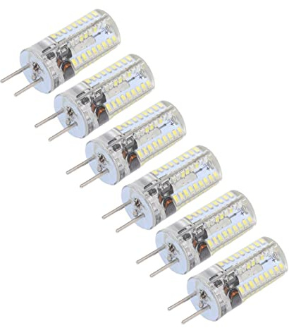 Yctze Gy6.35 Bulbos LED, 5W AC12V, Blanco Cálido y Blanco Frío, 500LM, 72LED, Ahorro de Energía, Instalación Fácil, Uso de la Oficina y Oficina (Blanco fresco)