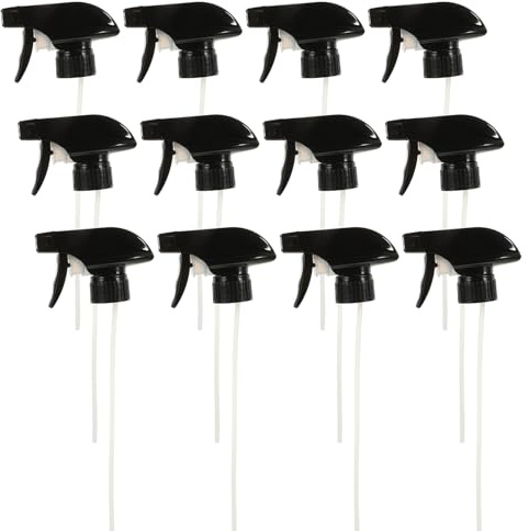 GALPADA 12 piezas Boquillas Spray Botellas Cabezal Pulverizador Ergonómico Resistente para Limpieza Hogar Jardín y Aromaterapia