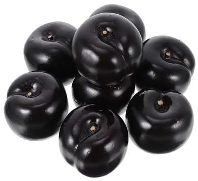 BESPORTBLE 8 pezzi Prugne Finte Realistiche per Decorazione Casa e Servizi Fotografici Ornamenti Artificiali da Tavolo Frutta Decorativa Naturale