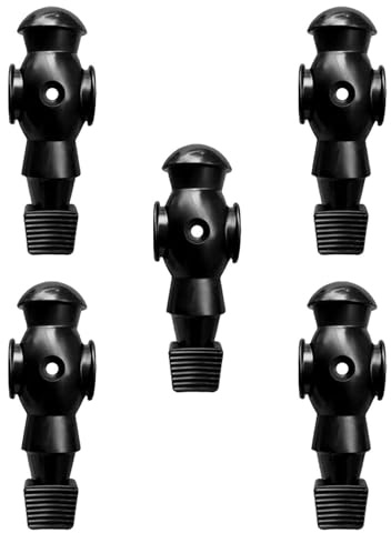 rongweiwang Figuras de acción de fútbol Resina Premium para futbolín. Juego Repuesto Jugadores futbolín con contrapeso, Negro, 10.7 x 3.6 cm