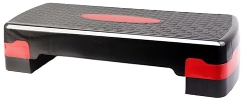 Aerobic Exercise Step Platform Pedal de paso Fitn for adultos, equipo Yoga for ejercicio aeróbico profesional en interiores, tabla estiramiento, máquina pasos rítmicos(68cm black and red)