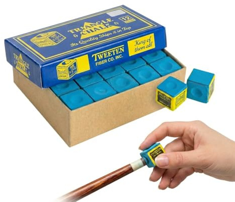 Pool Chalk Set, 12PCS Snooker and Cue Chalk for Pool Cue Tips, Professional Billiard Chalk for Enhanced Grip and Control, Smooth Application Cue Chalk for Snooker, Billiards Games at Home or Club Use