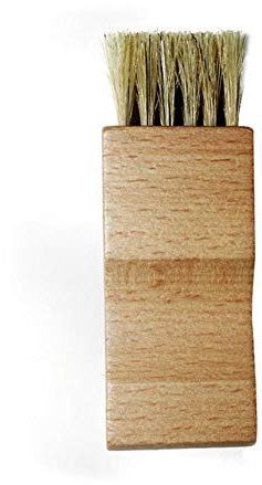 HEHELEBANG 3pcs Beech Handle Shoes Shine Brush Polish Pig Bristle Hair Buffing Brush Mini Shoes Oil Brush,Yellow Color