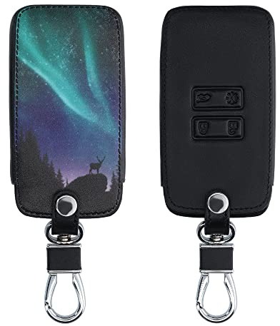kwmobile Custodia Compatibile con Renault con 4 tasti Smart Key (solo Keyless Go) - Cover Chiavi Auto Protezione Copri Telecomando - Copri Chiave Copertura Aurora boreale