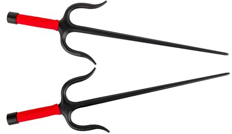 Kamikaze SAI Professional KOBUDO, Fer forgé Massif, octogonal, poignée Corde, la Paire (Poignée Cordage Rouge, L (Longueur = 52 cm))