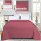 wometo Tagesdecke 220x240 cm OekoTex - Microfaser-Bezug rosa hellgrau wattiert gesteppt Wende-Design XXL Sofa Couch Bett Bettüberwurf