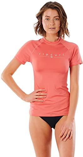 RIP CURL Damen Camiseta de Manga Corta Mujer Golden Rays Uv Naranja T-Shirt mit kurzen Ärmeln, orange, XS