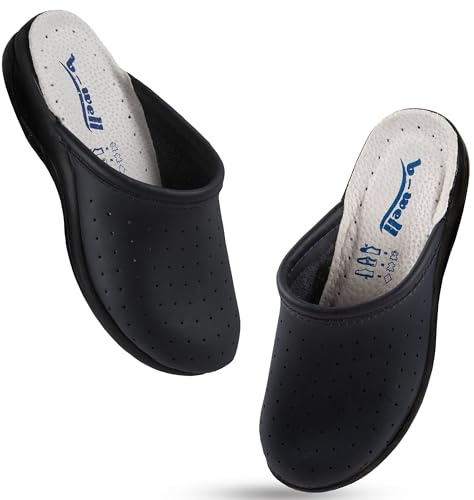 B-well Sabots médicaux pour femme Chaussures d'hôpital antibactériennes Tailles 35-46, bleu, 36 EU