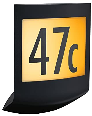 Paulmann 94509 LED Außenleuchte Smart Home Zigbee Hausnummernleuchte Padea IP44 Dämmerungs-/Bewegungssensor Tunable Warm 10W Outdoor 2200-3000K