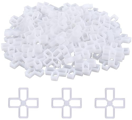 FOCCTS 200PCS Tile Spacers, 10mm Cross Shaped Paving Spacers Patio Spacers, Brick Spacers Slab Spacers for DIY Paving Tiling Wall Tiler Leveling System Tool (200)