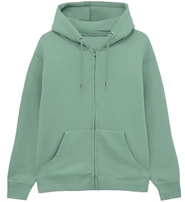 Niscioma Felpa con Cappuccio e Zip Leggera Uomo - Giacca Sottile in Cotone da Esterno con Tasche, Cerniera Intera e Cappuccio - Abbigliamento Sportivo Autunnale e Invernale