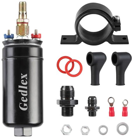 Gedlex Pompa Gasolio 12V, 300L/H Universale Pompa Benzina ad Alto Flusso, 75 PSI Pompa Carburante Elettrica con Collare d'urto, Compatibile con Benzina