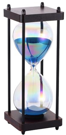 Hourglass Timer 30 Minutes, Color Vintage Sandglass 30 Minute Timer Wooden Frame Decorative Sand Clock Timer for Kitchen Office Bedroom, Retro Fashion Home Decorations, Gift for Women
