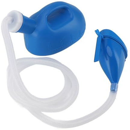 Bouteilles de Pipi pour Hommes, Bouteille D'urine de 2000 Ml, Urinoir Portable pour Hommes avec Couvercle scellé, Tube Long, Bouche Souple, Bouteille de Pipi épaisse Portable,