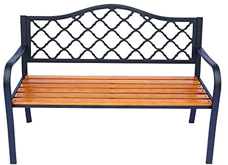 Gartenbank-Sitzhocker Für Kinder, Außenbank, Parkstuhl, Innenhof-Metallbank Mit Rückenlehne, Freizeitbänke, Bequemer Gartenstuhl Für 2 Personen, Kann Für Balkon/Flur/Terrasse Verwendet Werden